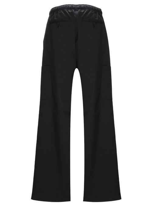 Black elasticated waist trousers PALM ANGELS | PMCA157R24FAB0011010